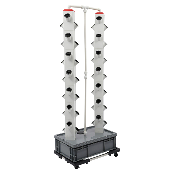 Tour de culture hydroponique pour 56 plantes, jardin vertical d'intérieur et d'extérieur, kit de jardin intelligent, tour de culture hydroponique base grise Tour de culture hydroponique pour 56 plantes, jardin vertical d'intérieur et d'extérieur, kit de jardin intelligent, tour de culture hydroponique base grise