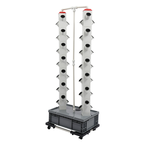 Tour de culture hydroponique pour 56 plantes, jardin vertical d'intérieur et d'extérieur, kit de jardin intelligent, tour de culture hydroponique base grise Tour de culture hydroponique pour 56 plantes, jardin vertical d'intérieur et d'extérieur, kit de jardin intelligent, tour de culture hydroponique base grise