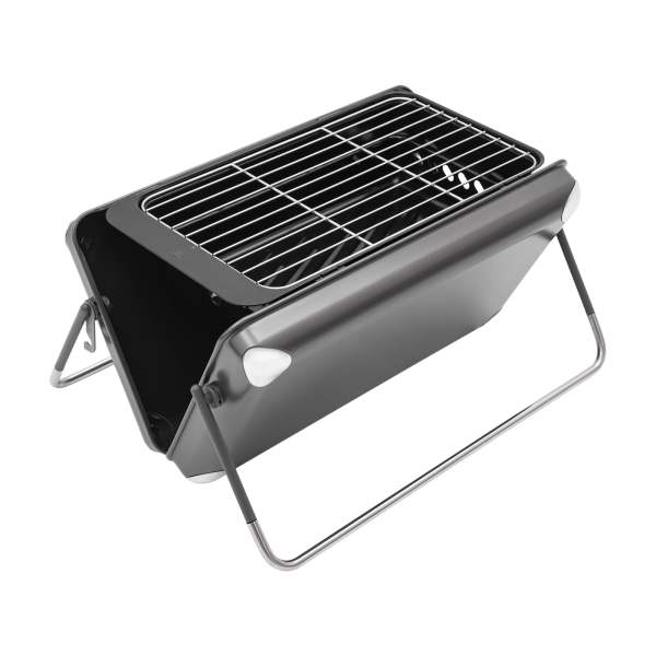 Réchaud de camping portable, Gril de camping portable 2-en-1 au charbon de bois et au gaz, Réchaud de camping portable 2-en-1