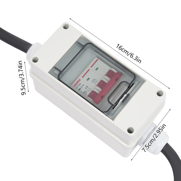 Adaptateur de courant élevé avec disjoncteur 5P 32A H07RN-F 5*2.5mm² 5P 32A 3P 16A Connecteur 5P 16A Adaptateur de courant élevé avec disjoncteur, adaptateur d'alimentation