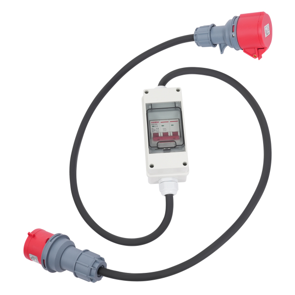 Adaptateur de courant élevé avec disjoncteur 5P 32A H07RN-F 5*2.5mm² 5P 32A 3P 16A Connecteur 5P 16A Adaptateur de courant élevé avec disjoncteur, adaptateur d'alimentation