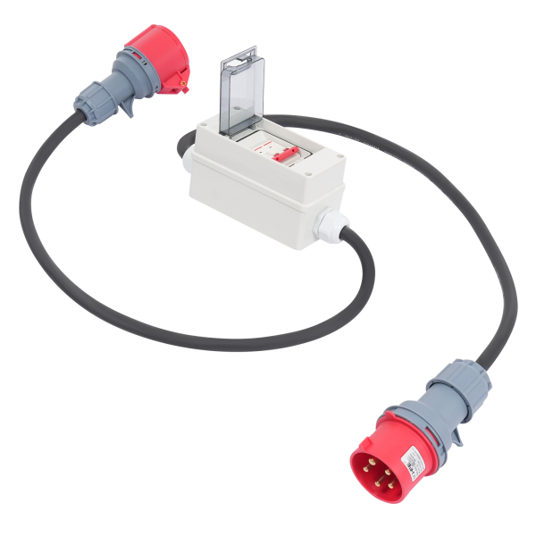 Adaptateur de courant élevé avec disjoncteur 5P 32A H07RN-F 5*2.5mm² 5P 32A 3P 16A Connecteur 5P 16A Adaptateur de courant élevé avec disjoncteur, adaptateur d'alimentation