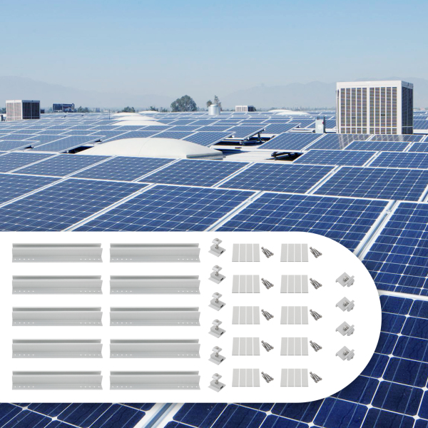 CNCEST Kit de montage pour panneau solaire Supports pour panneaux solaires Support pour panneau solaire