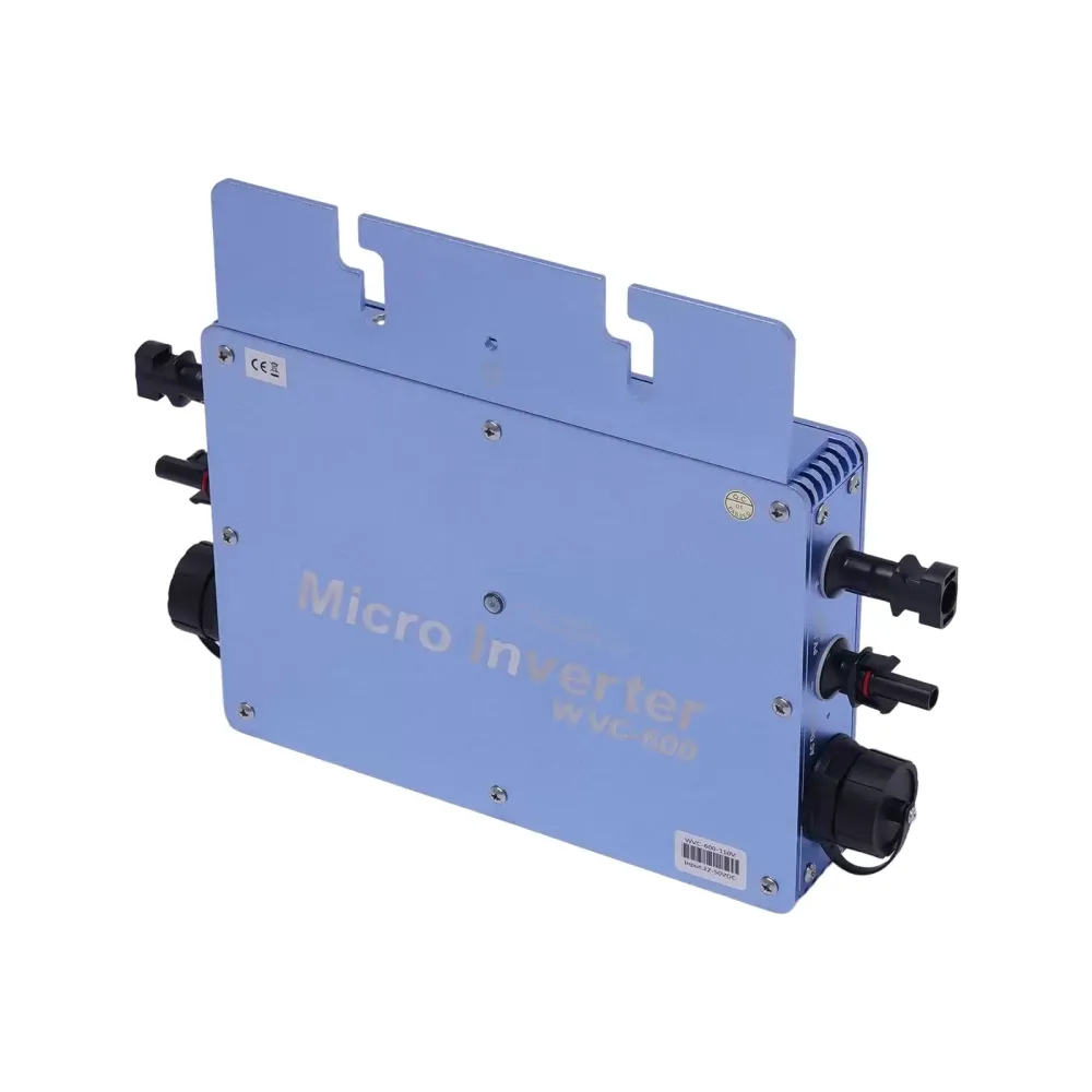 Onduleur WVC-600W LCD Grid Tie Micro Inverter étanche IP65 Panneau solaire Centrale de balcon Prise MPPT Système