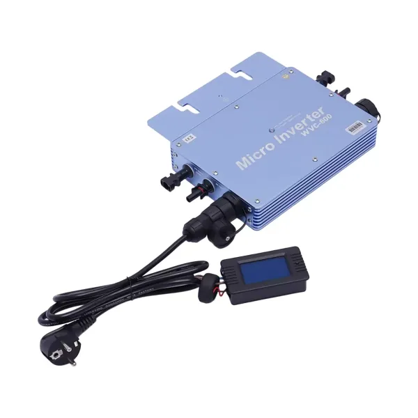 Onduleur WVC-600W LCD Grid Tie Micro Inverter étanche IP65 Panneau solaire Centrale de balcon Prise MPPT Système Onduleur WVC-600W LCD Grid Tie Micro Inverter étanche IP65 Panneau solaire Centrale de balcon Prise MPPT Système