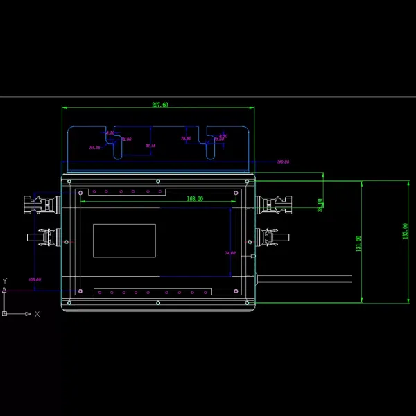 Onduleur WVC-600W LCD Grid Tie Micro Inverter étanche IP65 Panneau solaire Centrale de balcon Prise MPPT Système