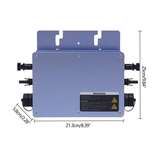Onduleur WVC-600W LCD Grid Tie Micro Inverter étanche IP65 Panneau solaire Centrale de balcon Prise MPPT Système