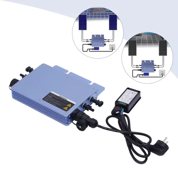 Onduleur WVC-600W LCD Grid Tie Micro Inverter étanche IP65 Panneau solaire Centrale de balcon Prise MPPT Système Onduleur WVC-600W LCD Grid Tie Micro Inverter étanche IP65 Panneau solaire Centrale de balcon Prise MPPT Système