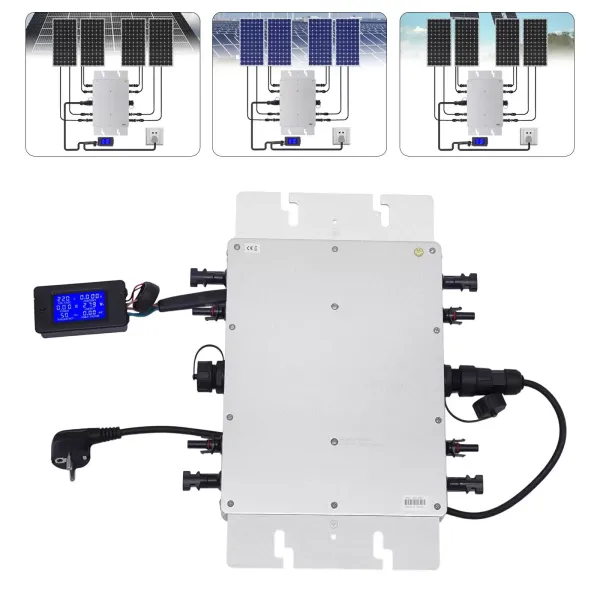 Micro onduleur solaire 1200 W - Micro onduleur automatique - Identif solaire - MPPT DC20-50 V - IP65