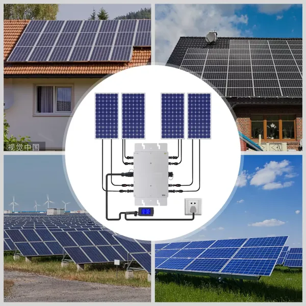 Micro onduleur solaire 1200 W - Micro onduleur automatique - Identif solaire - MPPT DC20-50 V - IP65