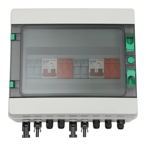Boîte de jonction solaire DC 500 V 2 cordes 63 A IP65 IK10 Boîtier étanche Protection de l'éclairage Disjoncteur DC Boîte de jonction solaire DC 500 V 2 cordes 63 A IP65 IK10 Boîtier étanche Protection de l'éclairage Disjoncteur DC