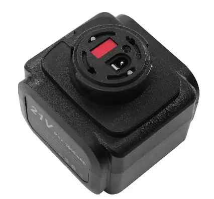 Krachtige elektrische trimmer, draadloze snoeischaar met hoog verlengstuk, kantelbare kop, draagriem, 2 x 21 V lithiumbatterijen