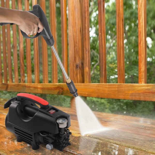 Nettoyeur haute pression portable 9,5 l/min Nettoyeur haute pression électrique multifonction pour voiture, jardin, terrasse, sortie