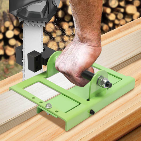 Guide de tronçonneuse, guide de coupe de bois en acier portable, pour planche à découper le bois, accessoire de tronçonneuse pour menuisiers Guide de tronçonneuse, guide de coupe de bois en acier portable, pour planche à découper le bois, accessoire de tronçonneuse pour menuisiers
