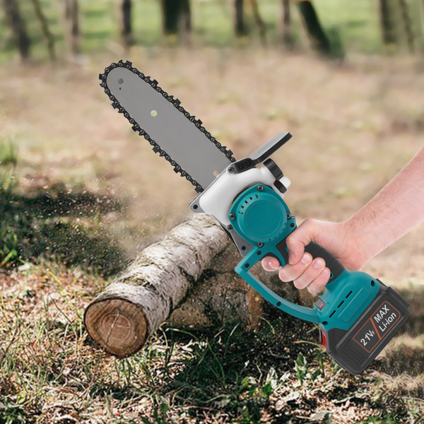 Tronçonneuse électrique 8" sans fil avec 2 batteries et chargeur 120 W pour couper les branches et le jardin
