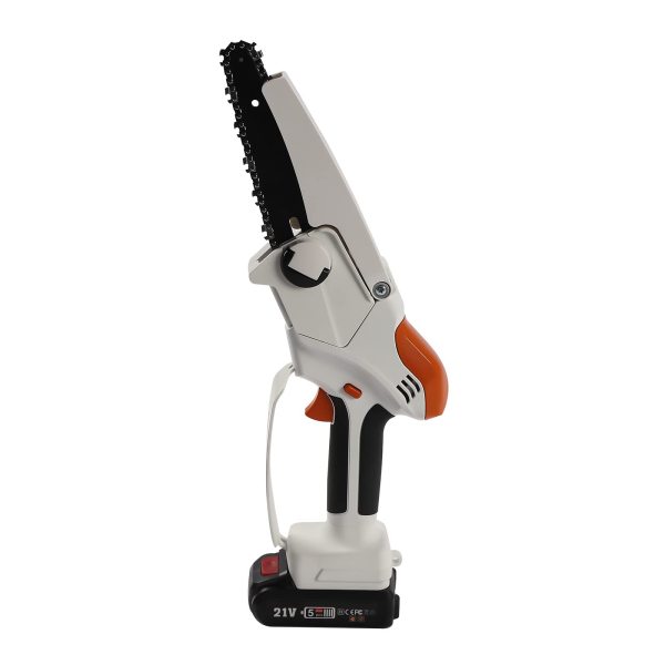 Tronçonneuse électrique batterie 6 pouces Mini tronçonneuse sans fil avec serrure de sécurité électrique monomain scie à chaîne électrique
