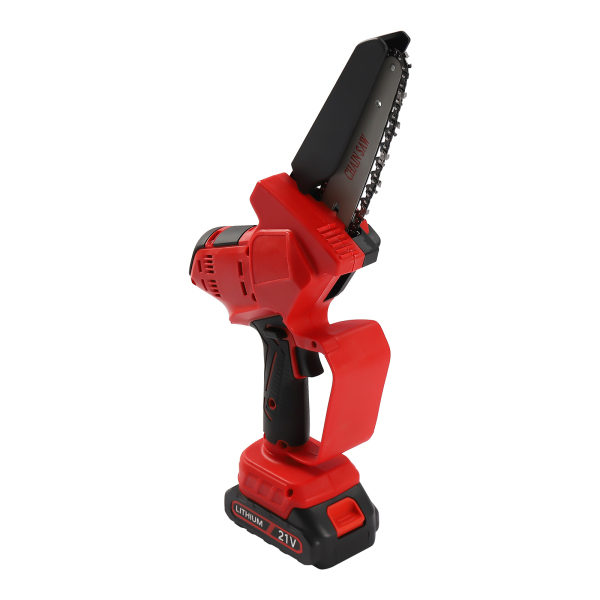 Tronçonneuse portative électrique compacte à une main, alimentée par batterie rechargeable, pour la taille des arbres et l'élagage des branches, coupe du bois