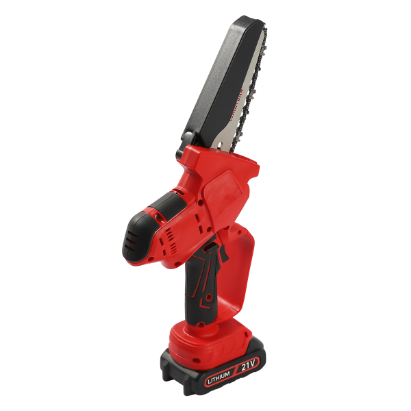 Tronçonneuse portative électrique compacte à une main, alimentée par batterie rechargeable, pour la taille des arbres et l'élagage des branches, coupe du bois Tronçonneuse portative électrique compacte à une main, alimentée par batterie rechargeable, pour la taille des arbres et l'élagage des branches, coupe du bois