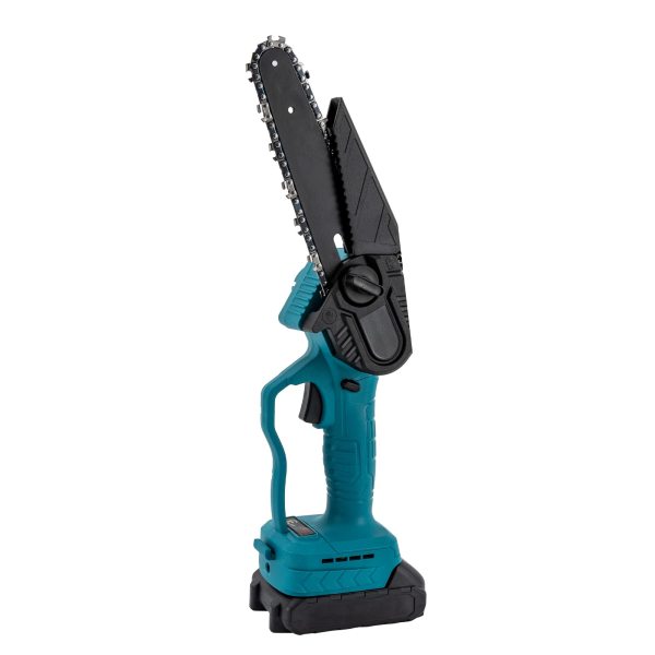 Tronçonneuse sans fil sans balais, scie polaire, tronçonneuse à main avec 1 batterie et 1 chargeur, tronçonneuse à tige pour coupe du bois de jardin