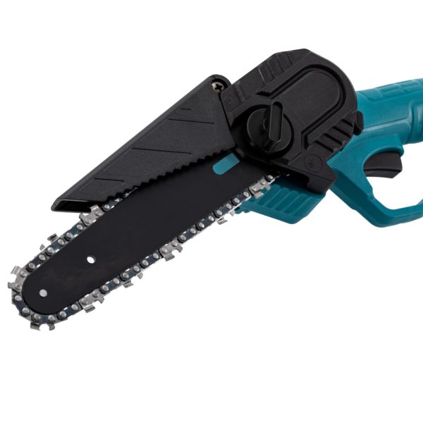 Tronçonneuse sans fil sans balais, scie polaire, tronçonneuse à main avec 1 batterie et 1 chargeur, tronçonneuse à tige pour coupe du bois de jardin