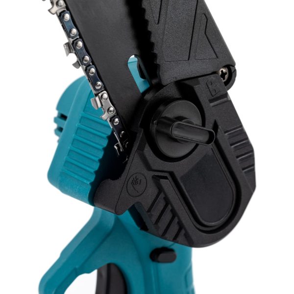 Tronçonneuse sans fil sans balais, scie polaire, tronçonneuse à main avec 1 batterie et 1 chargeur, tronçonneuse à tige pour coupe du bois de jardin