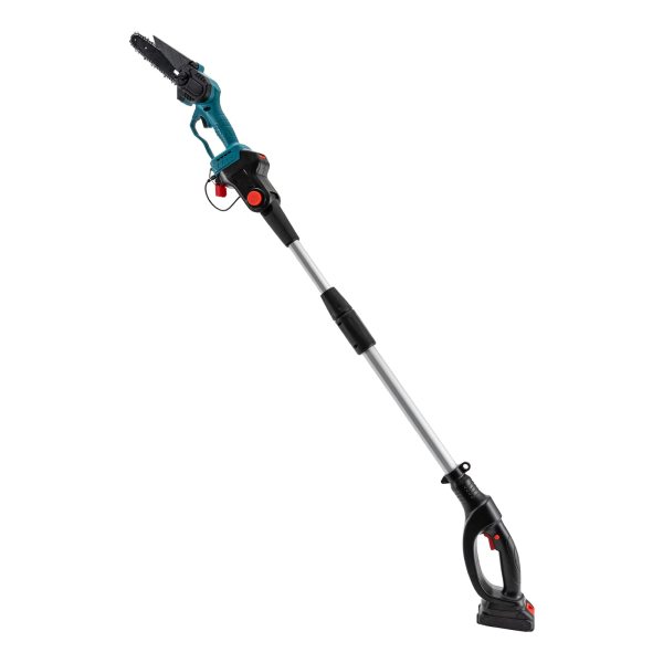 Tronçonneuse sans fil sans balais, scie polaire, tronçonneuse à main avec 1 batterie et 1 chargeur, tronçonneuse à tige pour coupe du bois de jardin