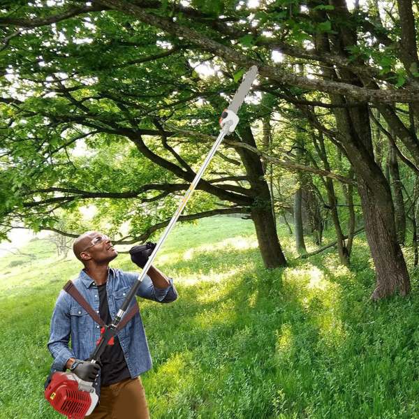 Scie à perche à essence à 2 temps, tronçonneuse à arbre fendu à essence à 2 temps, sécateur à essence