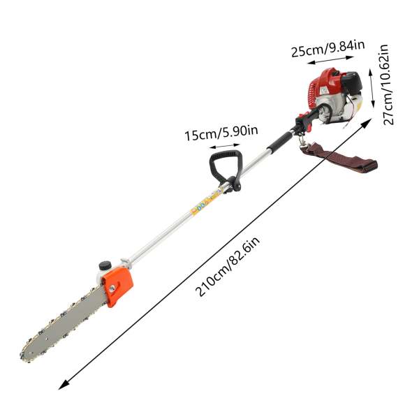Taille-haie multifonctionnelle à essence 2 temps avec lame à gaz, Scie à essence 43cc pour arbres, arbustes, branches Taille-haie multifonctionnelle à essence 2 temps avec lame à gaz, Scie à essence 43cc pour arbres, arbustes, branches