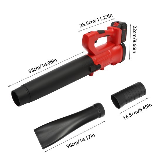 Aspirateur sans fil 21V, souffleur électrique sans fil avec batterie et chargeur, pour l'entretien de la pelouse, la neige et la poussière
