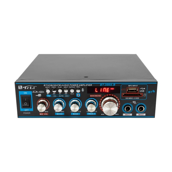 Amplificateur HiFi stéréo - Bluetooth numérique - Amplificateur audio FM - 12 V / 220 V - 2 CH - Amplificateur Bluetooth intégré