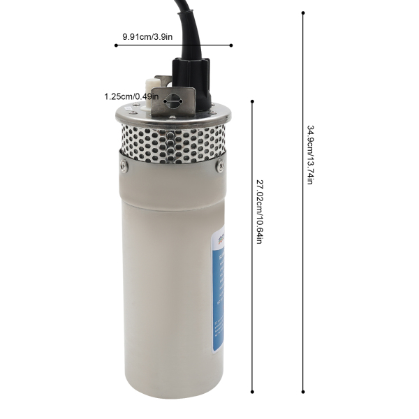 Pompe de puits profond 120 W 12 L/min Pompe submersible Max. 30 m, pompe à sable IP64