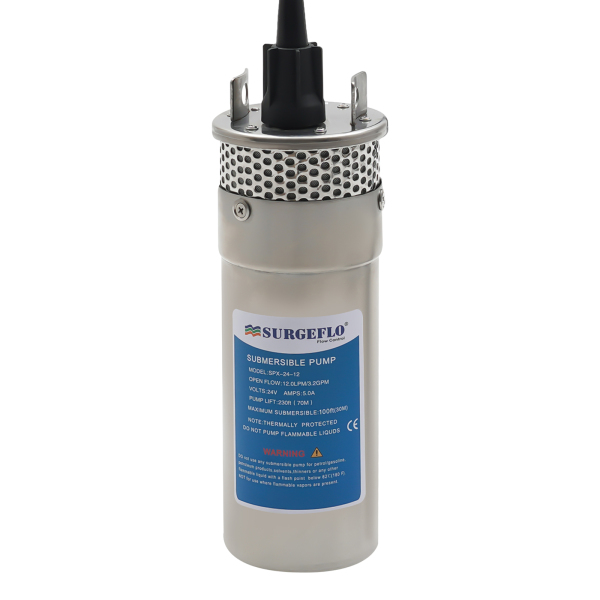 Pompe de puits profond 120 W 12 L/min Pompe submersible Max. 30 m, pompe à sable IP64
