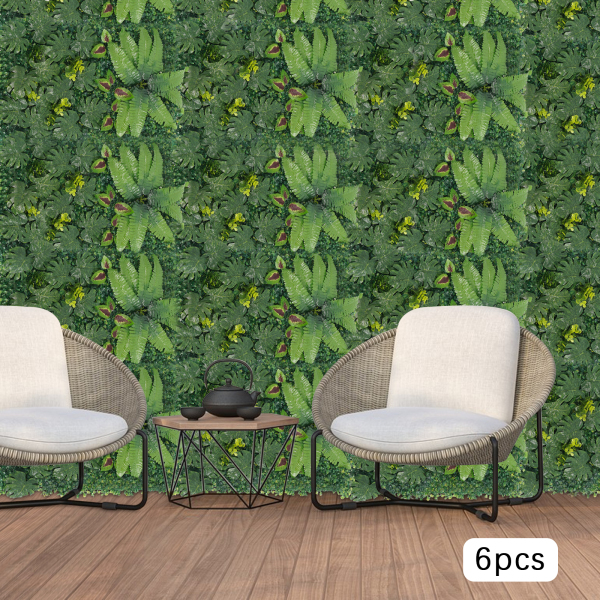 6 pièces 40 x 60 cm Murs de verdure, Mur de verdure artificielle, Décoration murale de fond de verdure artificielle