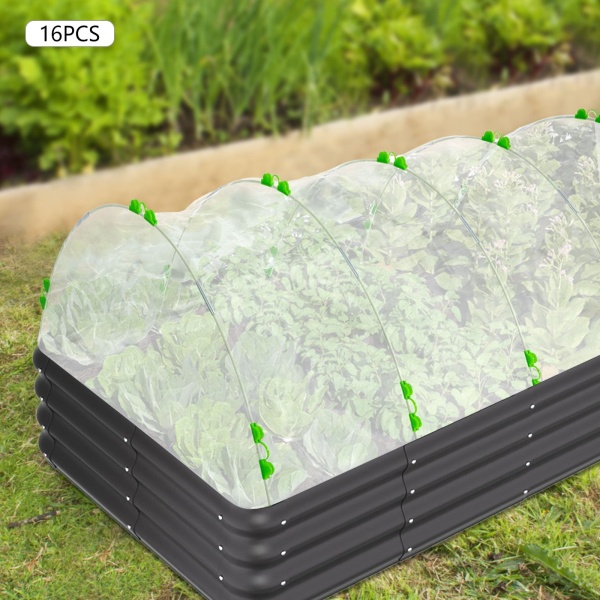 Kit de filet de jardin en forme de cerceau de serre, cerceaux de jardin pour tunnel de culture à faire soi-même, ensembles de tunnels de culture en forme de cerceau de serre