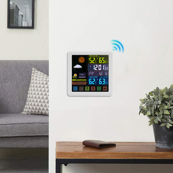 Station météo avec capteur sans fil pour extérieur et intérieur, prévisions météorologiques, moniteur de température