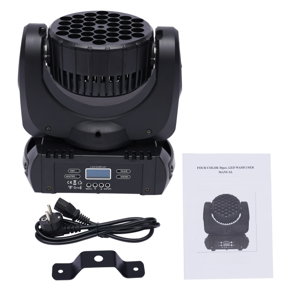 Faisceau à tête mobile 36x3W RGBW LED, lumière de lavage de scène Disco DJ, éclairage à effet de canal DMX
