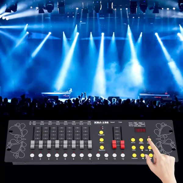 Contrôleur DMX, console DMX, programme de contrôleur d'éclairage de scène DMX Premium, console d'éclairage facile