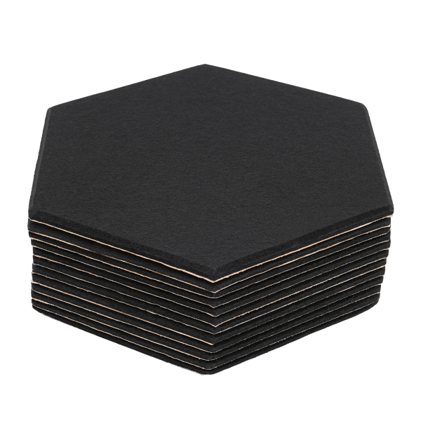 12 pcs, Mur d'absorption acoustique haute densité pour la décoration murale et le traitement acoustique, 30*35cm, Noir