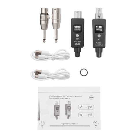 Émetteur et récepteur de microphone sans fil UHF