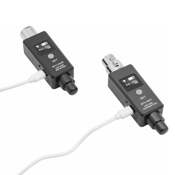 Émetteur et récepteur de microphone sans fil UHF pour microphones dynamiques, mélangeurs et systèmes de renforcement du son