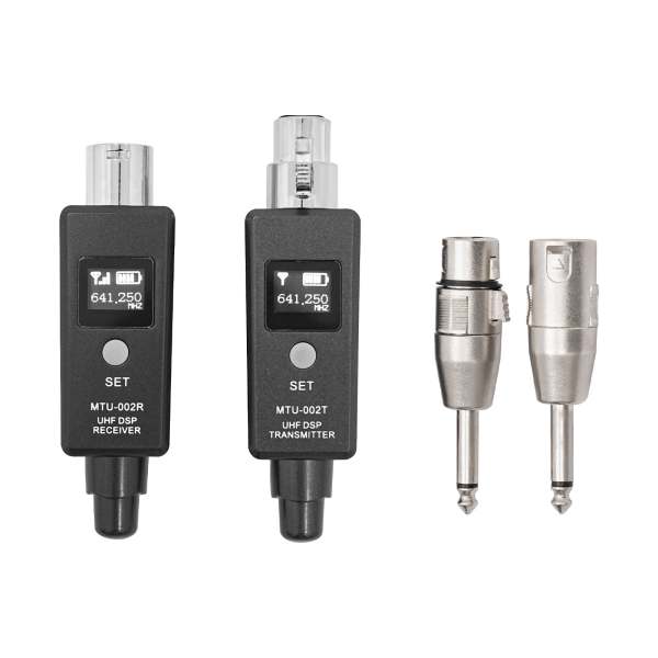 Émetteur et récepteur de microphone sans fil UHF pour microphones dynamiques, mélangeurs et systèmes de renforcement du son