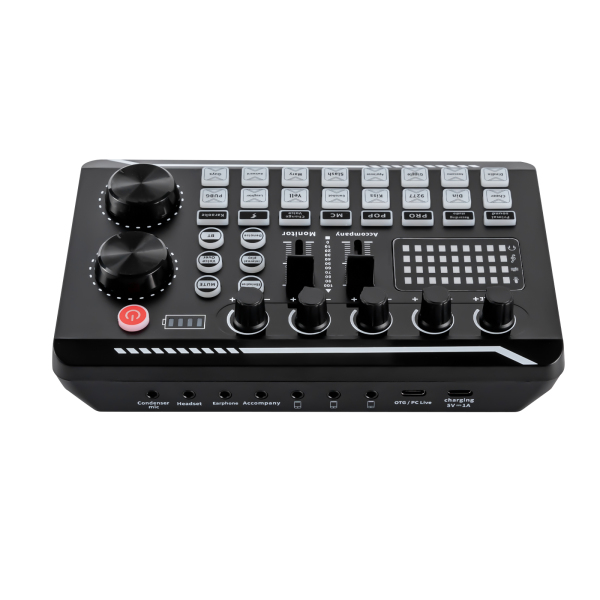 Sound Mixer Effects Board, carte son compatible Bluetooth avec de multiples effets sonores et des lumières LED