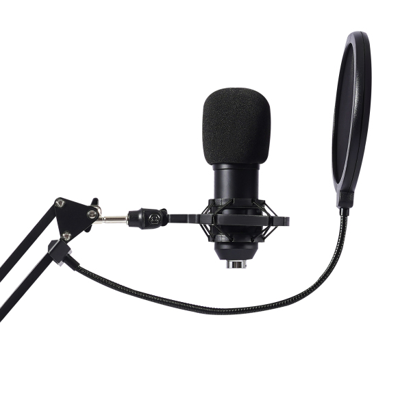 Microphone Podcast avec changeur de voix, microphone à condensateur pour studio d'enregistrement pour voix, PC, TikTok, YouTube