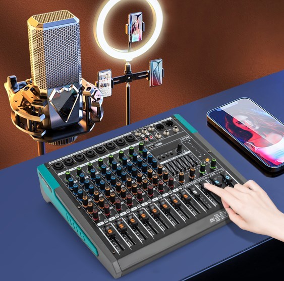 Mélangeur audio professionnel, mélangeur audio 8 canaux