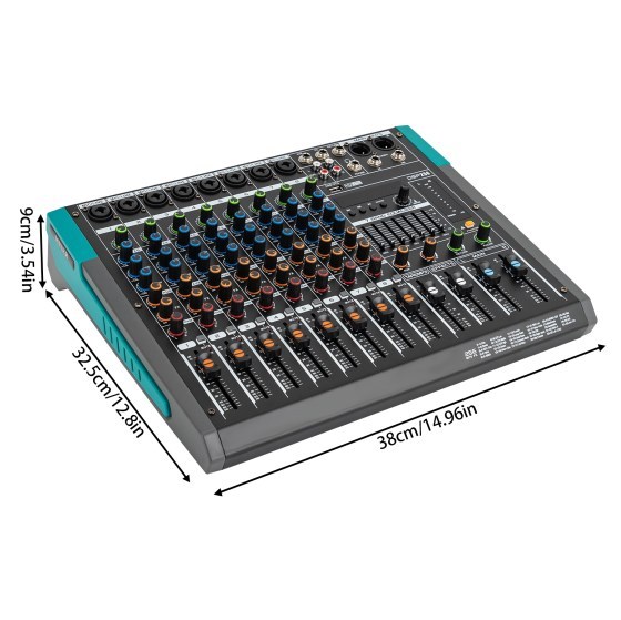 Mélangeur audio professionnel, mélangeur audio 8 canaux