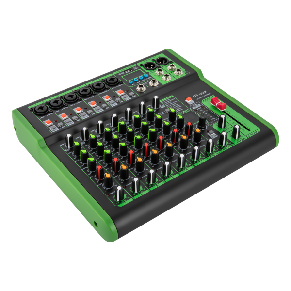 Mélangeur professionnel série 8UX avec 99 effets numériques DSP entrée USB MP3 48 V Microphone à alimentation fantôme professionnel Console de mixage DJ