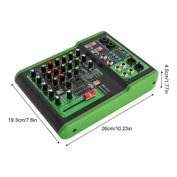 Mélangeur audio professionnel avec 99 effets numériques DSP, entrée USB MP3 48V, préamplificateur de Microphone à alimentation fantôme