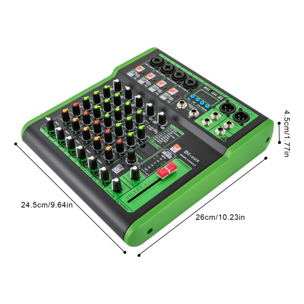 Mélangeur Audio professionnel DI-6UX avec 99 effets numériques DSP, entrée USB MP3, préamplis de Microphone 48V