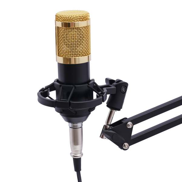 Kit de microphone à condensateur V8 Live - Carte son - Mixeur audio - Changeur vocal - Avec support de microphone - USB - Pour le streaming en direct
