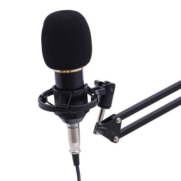 Kit de microphone à condensateur V8 Live - Carte son - Mixeur audio - Changeur vocal - Avec support de microphone - USB - Pour le streaming en direct